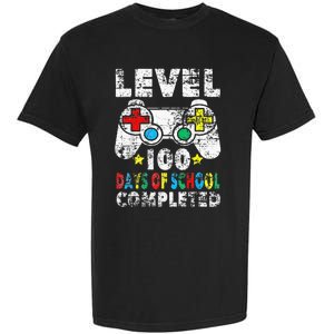 100 Days Of School Completed Gamer Gifts Level Up Gaming Garment-Dyed Heavyweight T-Shirt