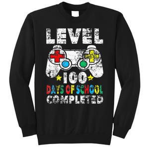 100 Days Of School Completed Gamer Gifts Level Up Gaming Sweatshirt