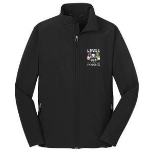 100 Days Of School Completed Gamer Gifts Level Up Gaming Core Soft Shell Jacket