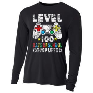 100 Days Of School Completed Gamer Gifts Level Up Gaming Cooling Performance Long Sleeve Crew