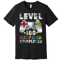 100 Days Of School Completed Gamer Gifts Level Up Gaming Premium T-Shirt