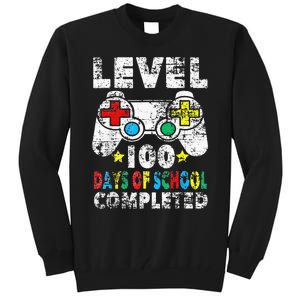 100 Days Of School Completed Gamer Gifts Level Up Gaming Tall Sweatshirt