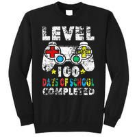 100 Days Of School Completed Gamer Gifts Level Up Gaming Tall Sweatshirt