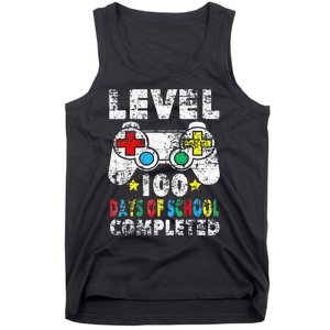 100 Days Of School Completed Gamer Gifts Level Up Gaming Tank Top