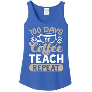 100 Days Of Coffee Teach Repeat 100 Days Of School Cute Gift Ladies Essential Tank