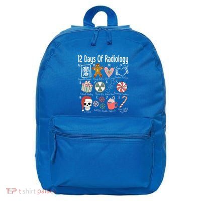 12 Days Of Radiology Rad Tech Ct Mri Tech Radiologist Xmas Gift 16 in Basic Backpack