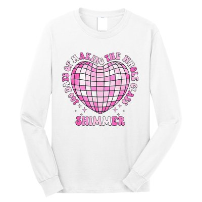 100 Days Of School 100 Days Of Making Whole Class Shimmer Long Sleeve Shirt