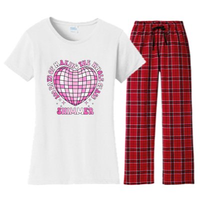 100 Days Of School 100 Days Of Making Whole Class Shimmer Women's Flannel Pajama Set