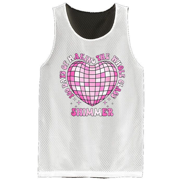 100 Days Of School 100 Days Of Making Whole Class Shimmer Mesh Reversible Basketball Jersey Tank