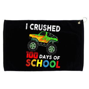 100 Days Of School Monster Trucks Grommeted Golf Towel