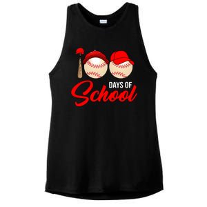 100 Days Of School Baseball Ladies PosiCharge Tri-Blend Wicking Tank