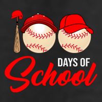 100 Days Of School Baseball 7 Panel Mesh Trucker Snapback Hat
