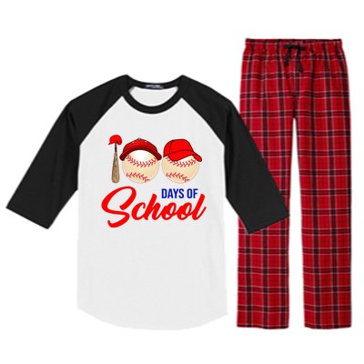 100 Days Of School Baseball Raglan Sleeve Pajama Set