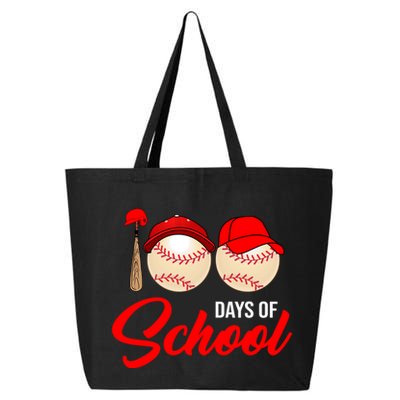 100 Days Of School Baseball 25L Jumbo Tote