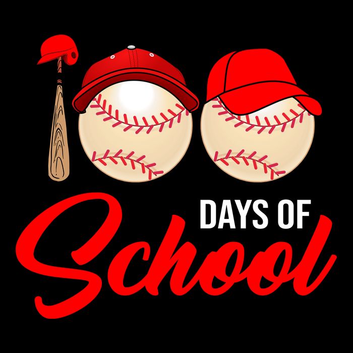 100 Days Of School Baseball Zip Tote Bag