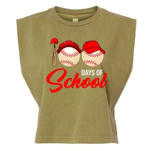 100 Days Of School Baseball Garment-Dyed Women's Muscle Tee