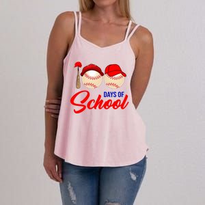 100 Days Of School Baseball Women's Strappy Tank