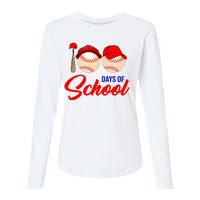 100 Days Of School Baseball Womens Cotton Relaxed Long Sleeve T-Shirt