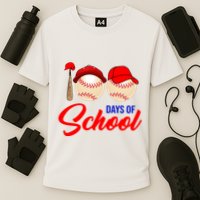 100 Days Of School Baseball Cooling Performance Crew T-Shirt