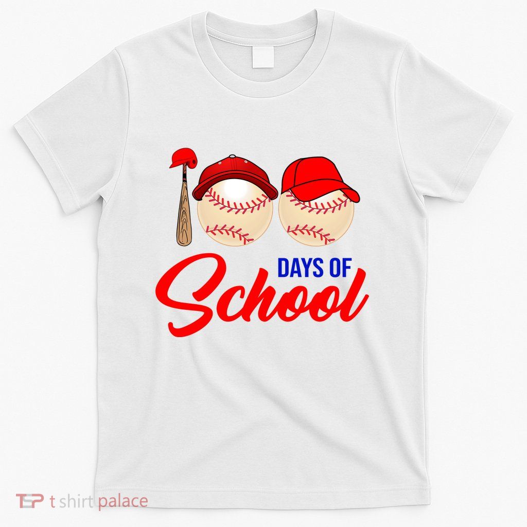 100 Days Of School Baseball T-Shirt