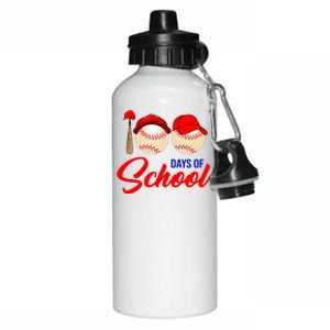 100 Days Of School Baseball Aluminum Water Bottle