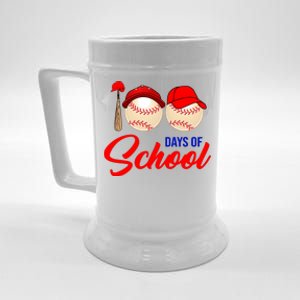 100 Days Of School Baseball Beer Stein