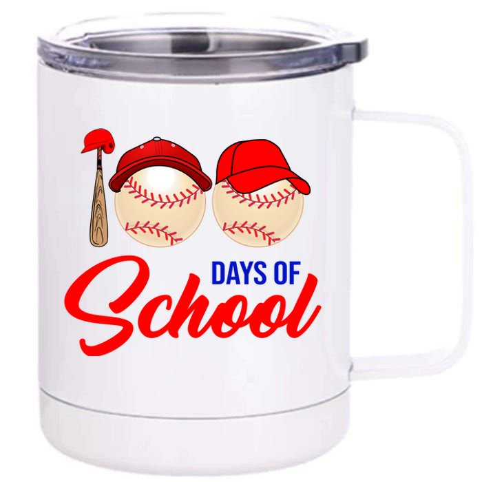 100 Days Of School Baseball 12 oz Stainless Steel Tumbler Cup