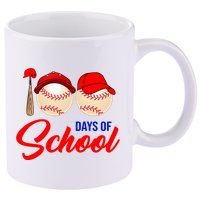 100 Days Of School Baseball 11oz C Handle Ceramic Mug