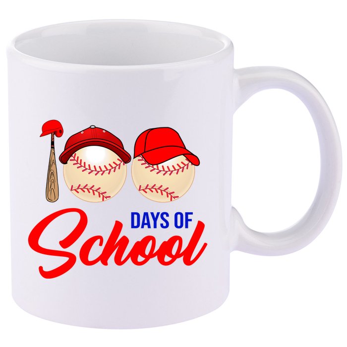100 Days Of School Baseball 11oz C Handle Ceramic Mug