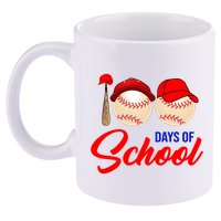 100 Days Of School Baseball 11oz C Handle Ceramic Mug