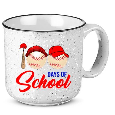 100 Days Of School Baseball 15oz Campfire Ceramic Mug