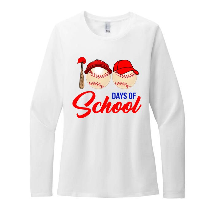 100 Days Of School Baseball Womens CVC Long Sleeve Shirt