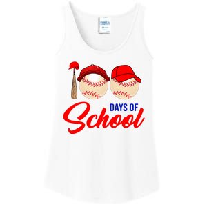 100 Days Of School Baseball Ladies Essential Tank