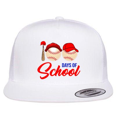 100 Days Of School Baseball Flat Bill Trucker Hat