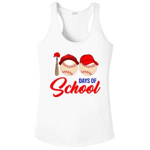 100 Days Of School Baseball Ladies PosiCharge Competitor Racerback Tank