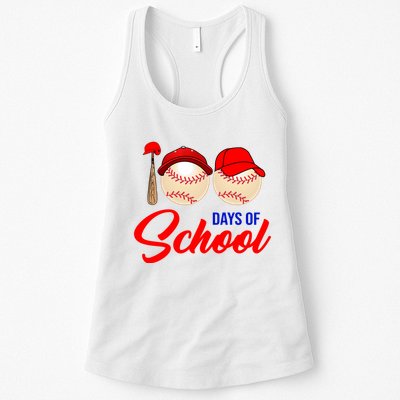 100 Days Of School Baseball Womens Tank Top