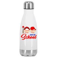 100 Days Of School Baseball Stainless Steel Insulated Water Bottle