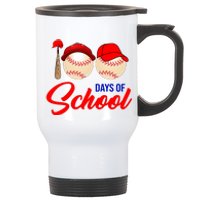 100 Days Of School Baseball Stainless Steel Travel Mug