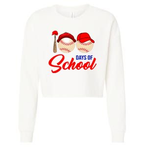 100 Days Of School Baseball Cropped Pullover Crew