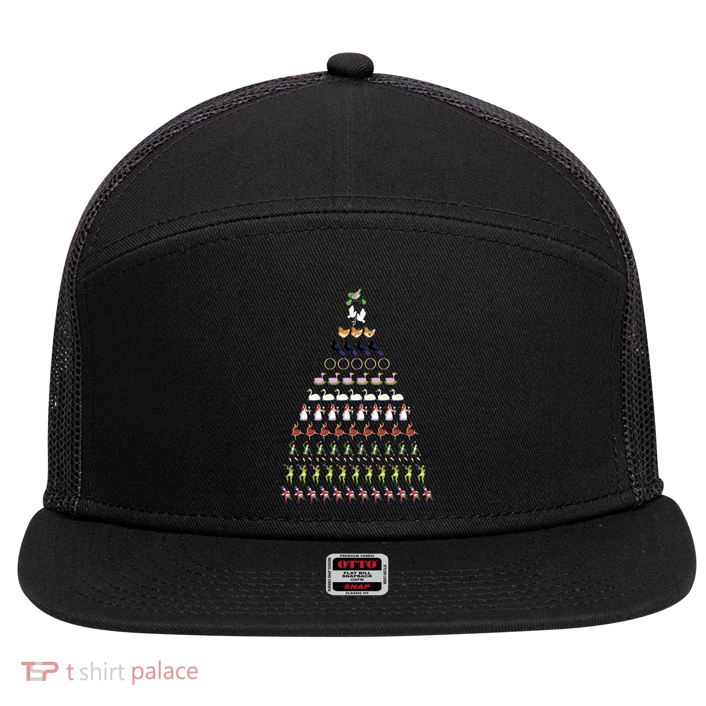 12 Days Of Christmas Essential 7 Panel Mesh Trucker Snapback Hat