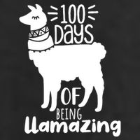 100 Days Of Being Llamazing 100 Days Of School Funny Llama 7 Panel Mesh Trucker Snapback Hat