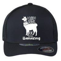 100 Days Of Being Llamazing 100 Days Of School Funny Llama Flexfit Unipanel Trucker Cap