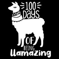 100 Days Of Being Llamazing 100 Days Of School Funny Llama Drawstring Bag