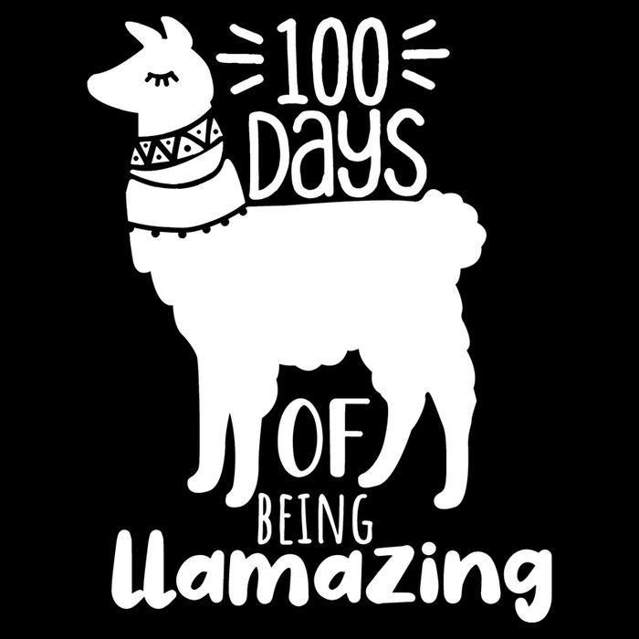 100 Days Of Being Llamazing 100 Days Of School Funny Llama Drawstring Bag