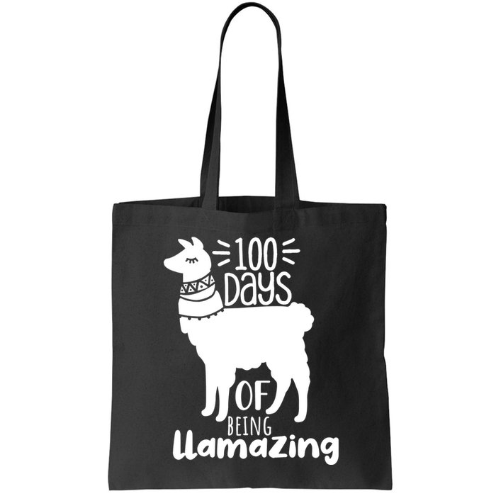 100 Days Of Being Llamazing 100 Days Of School Funny Llama Bag