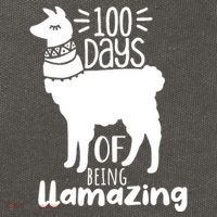 100 Days Of Being Llamazing 100 Days Of School Funny Llama Cotton Canvas Backpack