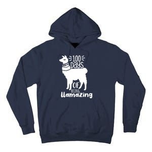 100 Days Of Being Llamazing 100 Days Of School Funny Llama Tall Hoodie