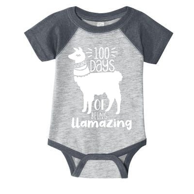 100 Days Of Being Llamazing 100 Days Of School Funny Llama Infant Baby Jersey Bodysuit