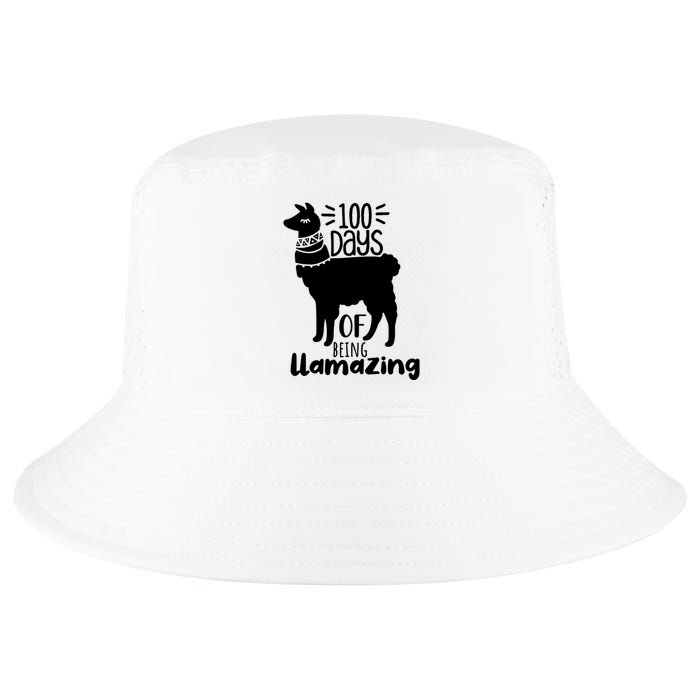 100 Days Of Being Llamazing 100 Days Of School Funny Llama Cool Comfort Performance Bucket Hat