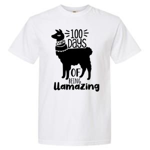 100 Days Of Being Llamazing 100 Days Of School Funny Llama Garment-Dyed Heavyweight T-Shirt